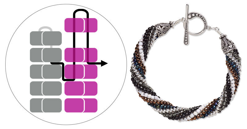 Seed beaded bracelet